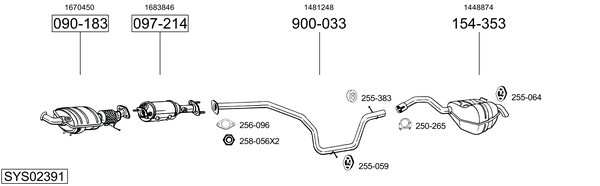 BOSAL Išleidimo kolektorius prekės numeris: 786-021 nebrangu