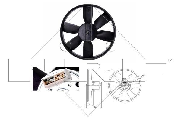 NRF Fan, radiator Article number: 47402 cheaply
