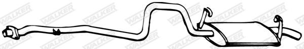 WALKER Rear silencer Article number: 07358 cheaply