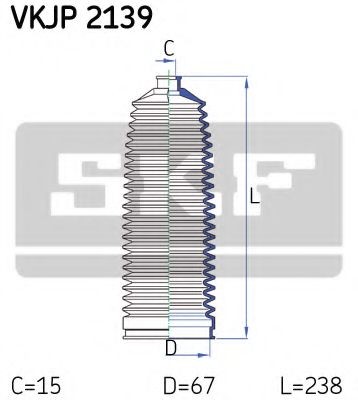 SKF Bellow Set, steering Article number: VKJP 2139 cheaply