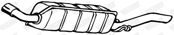 WALKER Rear silencer Article number: 14543 cheaply