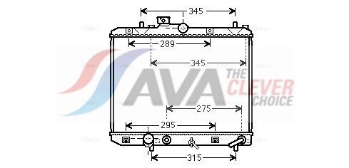 AVA COOLING SYSTEMS Engine radiator Article number: IS2010 cheaply