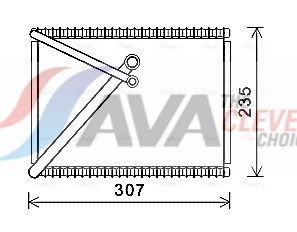 AVA COOLING SYSTEMS Air conditioning evaporator Article number: VOV156 cheaply