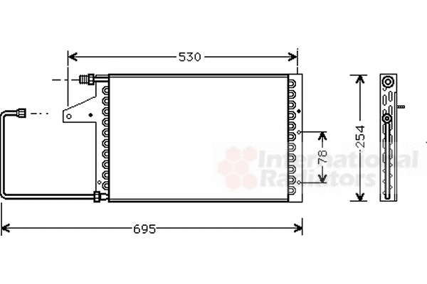 VAN WEZEL Air conditioning condenser Article number: 09005098 cheaply