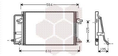 VAN WEZEL Air conditioning condenser Article number: 18005178 cheaply