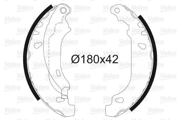 VALEO Brake Shoe Set Article number: 562647 cheaply