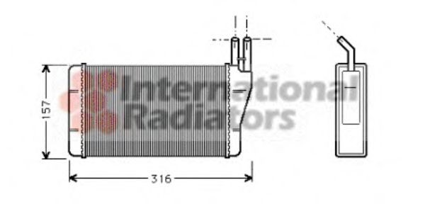 VAN WEZEL Heater matrix Article number: 37006008 cheaply