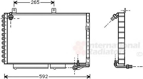 VAN WEZEL Air conditioning condenser Article number: 03005184 cheaply