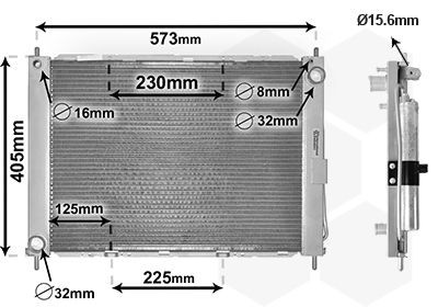 VAN WEZEL 4300M405 Cooler Module MODUS 1.5 dCi 86 PS Diesel