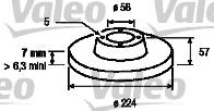 VALEO Brake disc Article number: 186140 cheaply