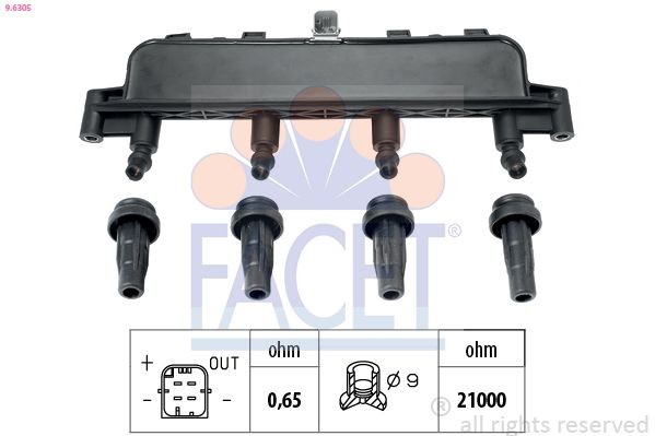 FACET Ignition coil Article number: 9.6305 cheaply