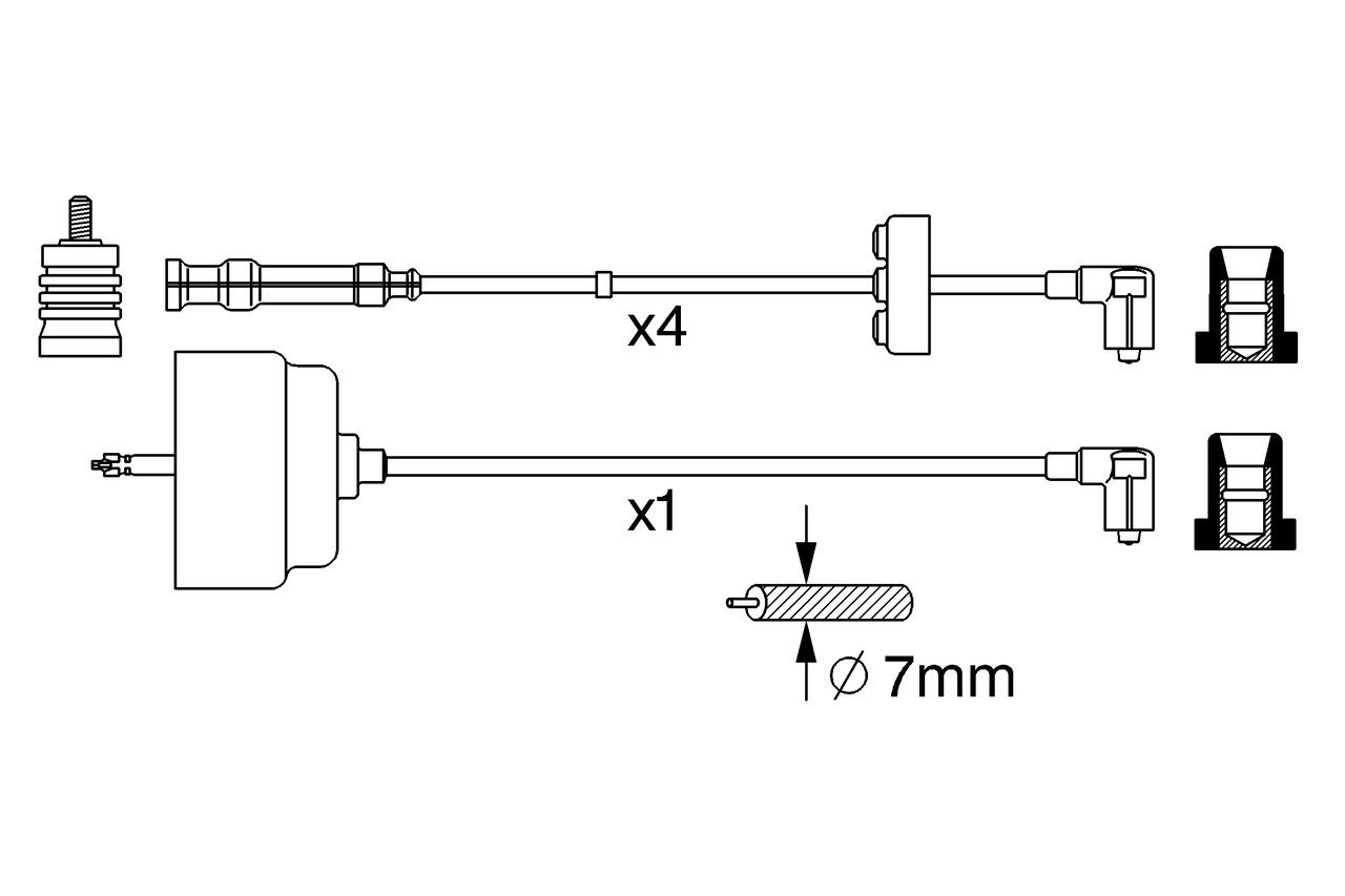 BOSCH Kit de câbles d'allumage UGS: 0 356 912 811 à peu de frais
