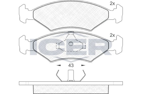 ICER Brake pad set Article number: 180329 cheaply