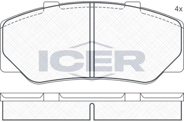 ICER Brake pad set Article number: 180472 cheaply