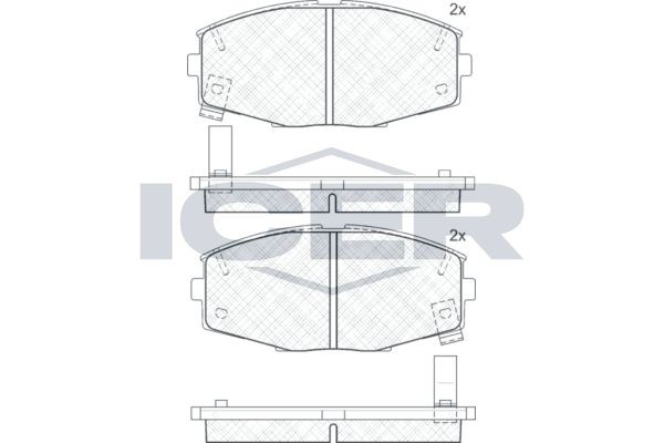 ICER Brake pad set Article number: 180617 cheaply