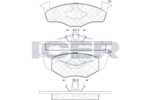 ICER Brake pad set Article number: 181130 cheaply