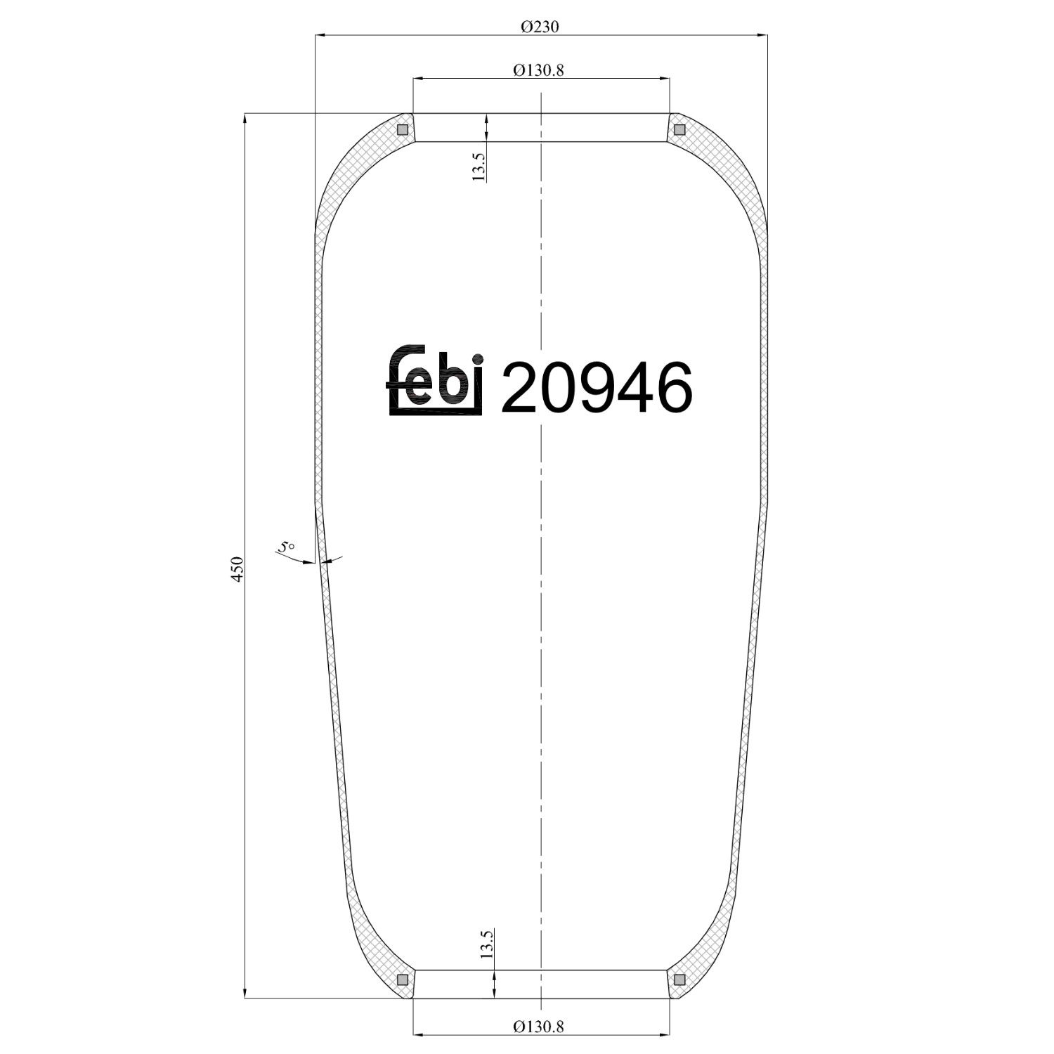 FEBI BILSTEIN Dėklas, pneumatinė pakaba prekės numeris: 20946 nebrangu