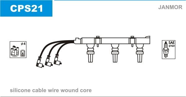 JANMOR Ignition Cable Kit Article number: CPS21 cheaply