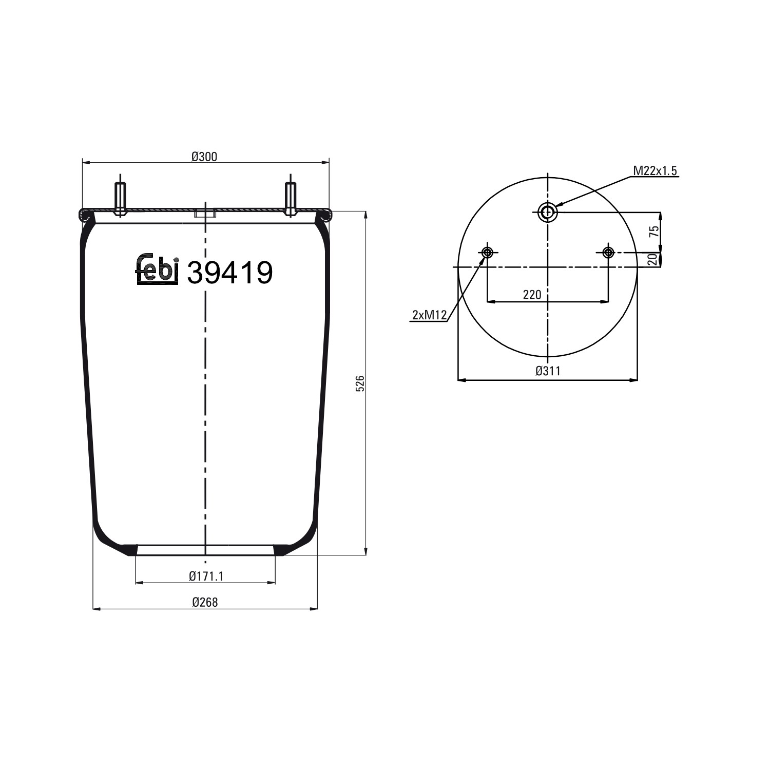 FEBI BILSTEIN Boot, air suspension Article number: 39419 cheaply