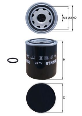 KNECHT Air Dryer Cartridge, compressed-air system Article number: AL 12 cheaply