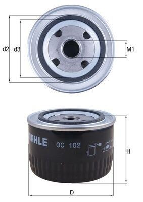 KNECHT Oil filter Article number: OC 102 cheaply