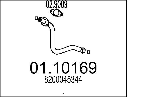 MTS Exhaust Pipe Article number: 01.10169 cheaply