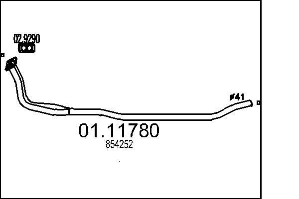 MTS Exhaust Pipe Article number: 01.11780 cheaply