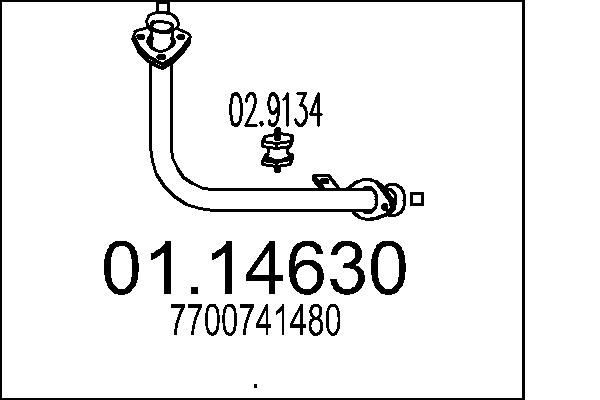 MTS Exhaust Pipe Article number: 01.14630 cheaply
