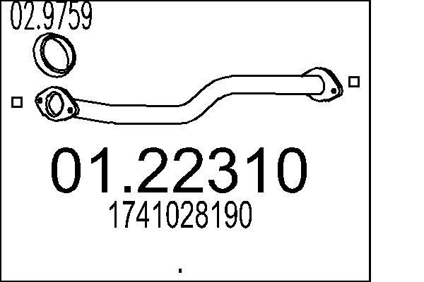 MTS Exhaust Pipe Article number: 01.22310 cheaply