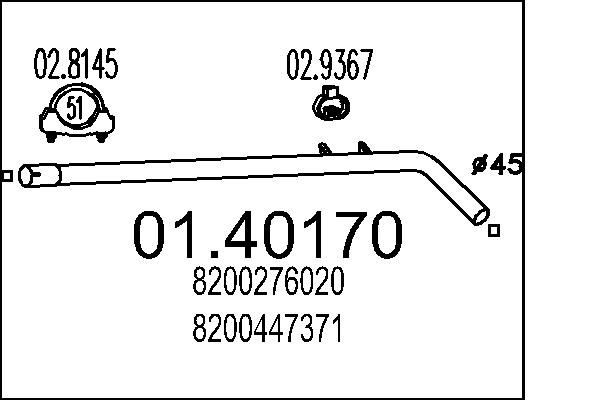 MTS Išleidimo kolektorius prekės numeris: 01.40170 nebrangu