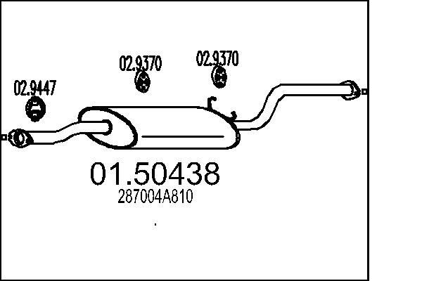 MTS Middle silencer Article number: 01.50438 cheaply