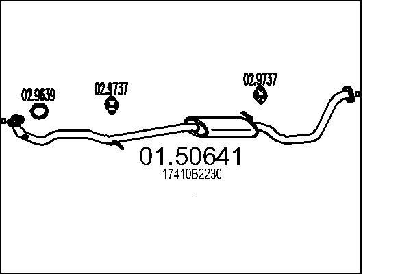 MTS Middle silencer Article number: 01.50641 cheaply