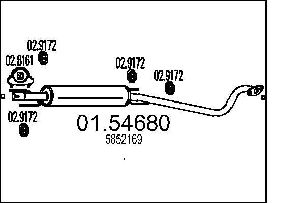 MTS Middle silencer Article number: 01.54680 cheaply