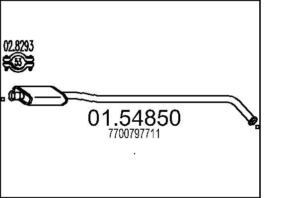 MTS Middle silencer Article number: 01.54850 cheaply