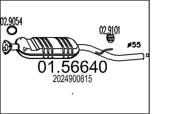 MTS Middle silencer Article number: 01.56640 cheaply