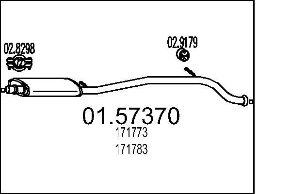 MTS Middle silencer Article number: 01.57370 cheaply