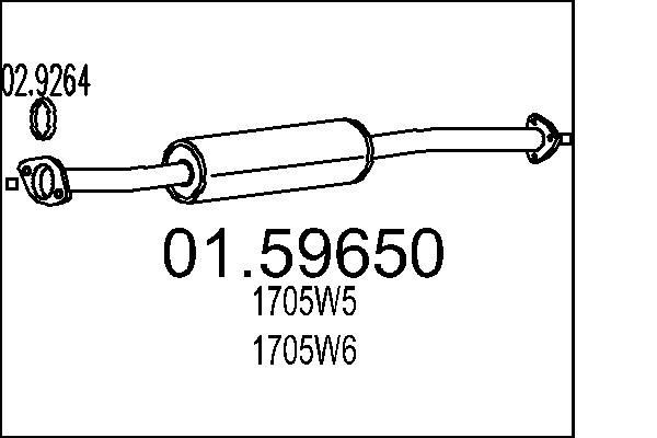 MTS Middle silencer Article number: 01.59650 cheaply