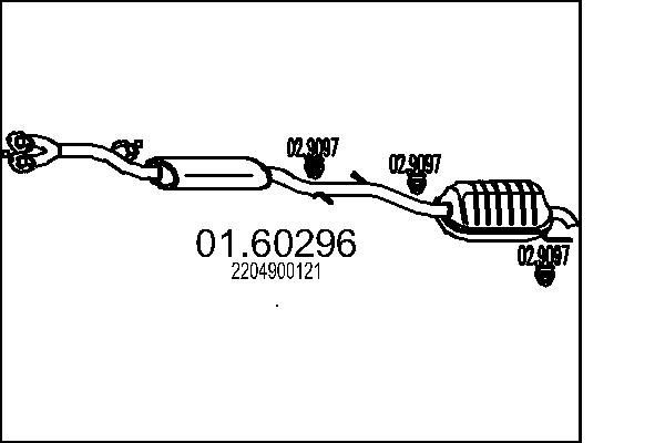 MTS Rear silencer Article number: 01.60296 cheaply