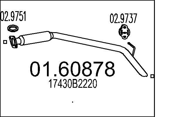 MTS Rear silencer Article number: 01.60878 cheaply