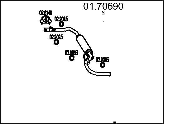 MTS Exhaust Pipe Article number: 01.70690 cheaply