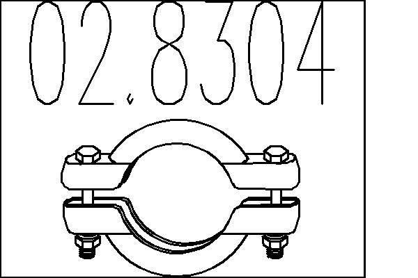 MTS Exhaust clamp Article number: 02.8304 cheaply
