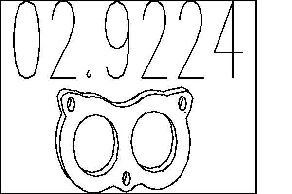 MTS Exhaust pipe gasket Article number: 02.9224 cheaply
