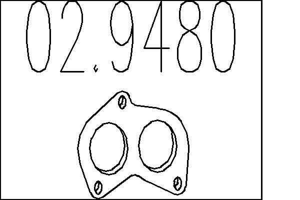 MTS Exhaust pipe gasket Article number: 02.9480 cheaply