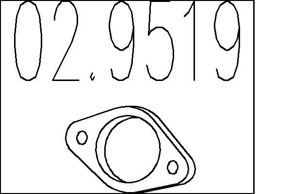 MTS Exhaust pipe gasket Article number: 02.9519 cheaply