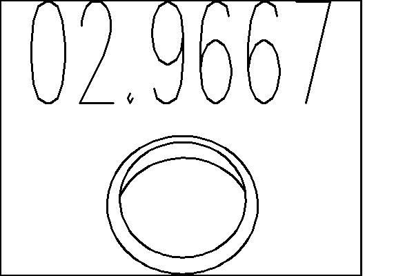 MTS Seal, exhaust pipe Article number: 02.9667 cheaply