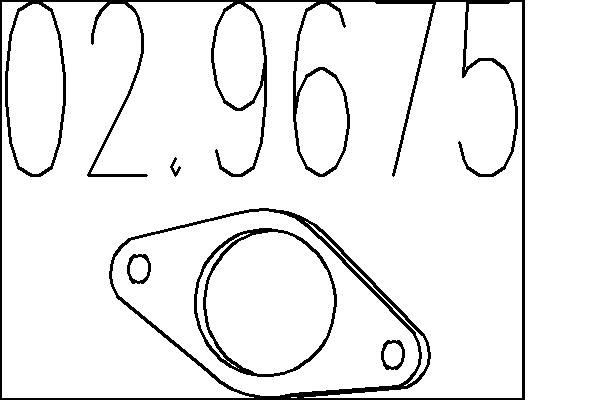 MTS Exhaust pipe gasket Article number: 02.9675 cheaply