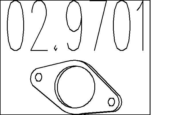 MTS Exhaust pipe gasket Article number: 02.9701 cheaply