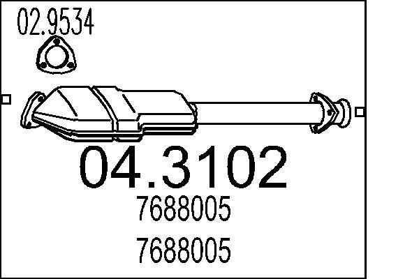 MTS Catalizzatore Numero articolo: 04.3102 poco costoso
