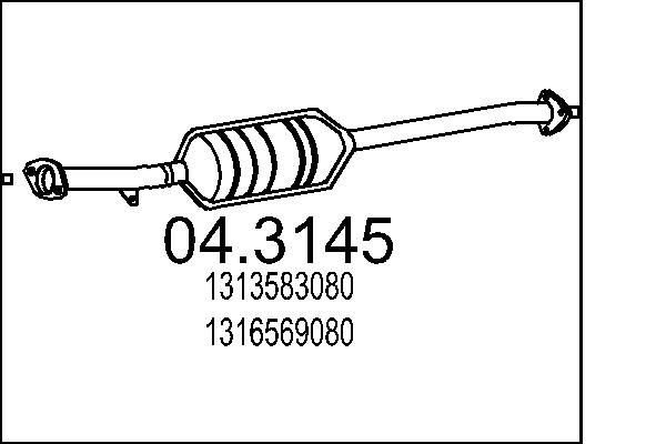 MTS Catalytic converter Article number: 04.3145 cheaply