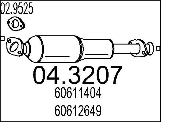 MTS Catalytic converter Article number: 04.3207 cheaply